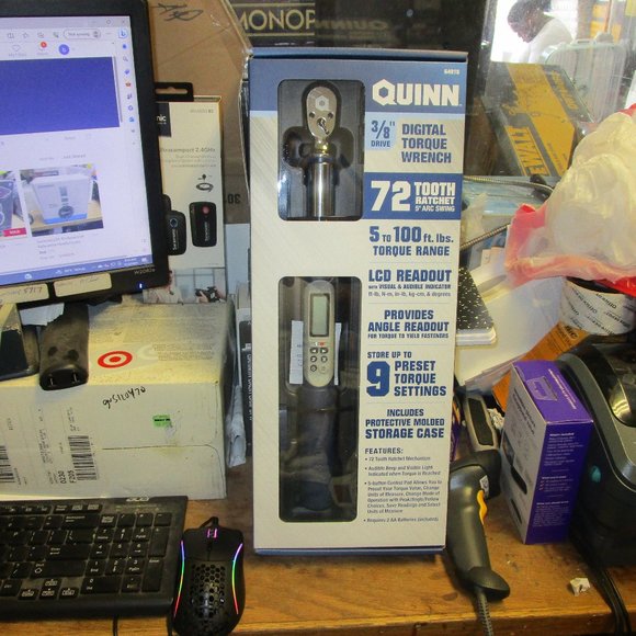 Quinn 64915 3/8 inch Drive Digital Torque Wrench 72 tooth - Picture 1 of 2
